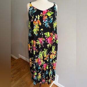 Torrid Black Multi Floral Culotte Romper - Torrid Size 3 (22-24, 3X)